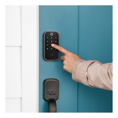 Yale Pro 2 Keyed Pushbutton Keypad Lock with Wi-Fi, Oil-Rubbed Bronze